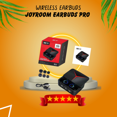 Earbuds Pro Gaming Edition – LED Display Wireless Earbuds with Deep Bass, Ultra-Low Latency, Noise Reduction & Futuristic Charging Case